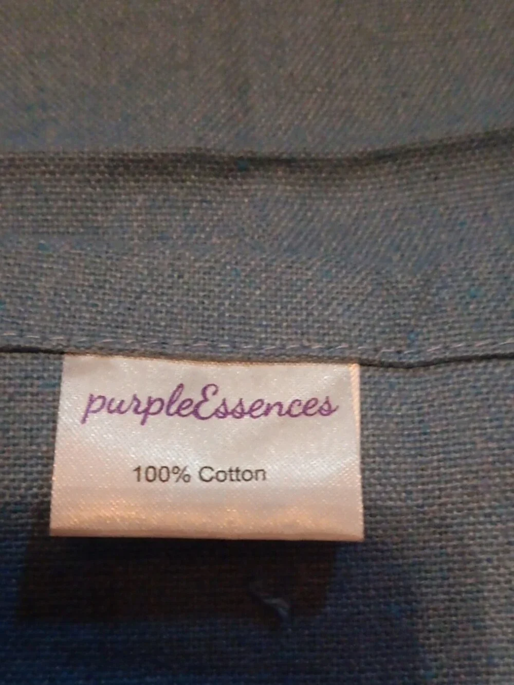 Purple Essence - 4 Blue Cotton Table Napkins